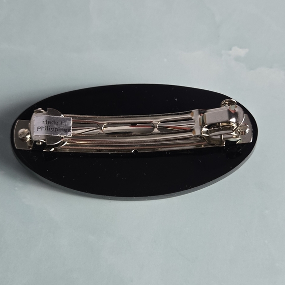 Vintage mother-of-pearl abalone inlays Hair Clip ducks family play in the River - Picture 12 of 17